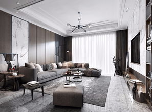 瑞城现代黑白灰风 机械设备与配件的艺术融合